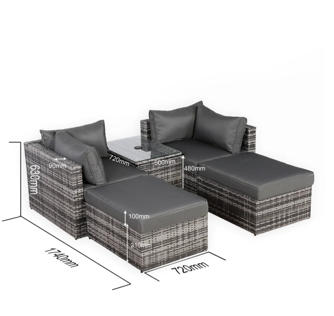 The Riviera 3 in 1 Lounger Set