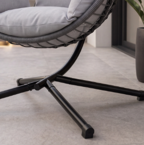 Luxe Hanging Egg Chair Grey