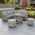 Havana Fire Square Corner Sofa Set | Luxury Garden Furniture UK