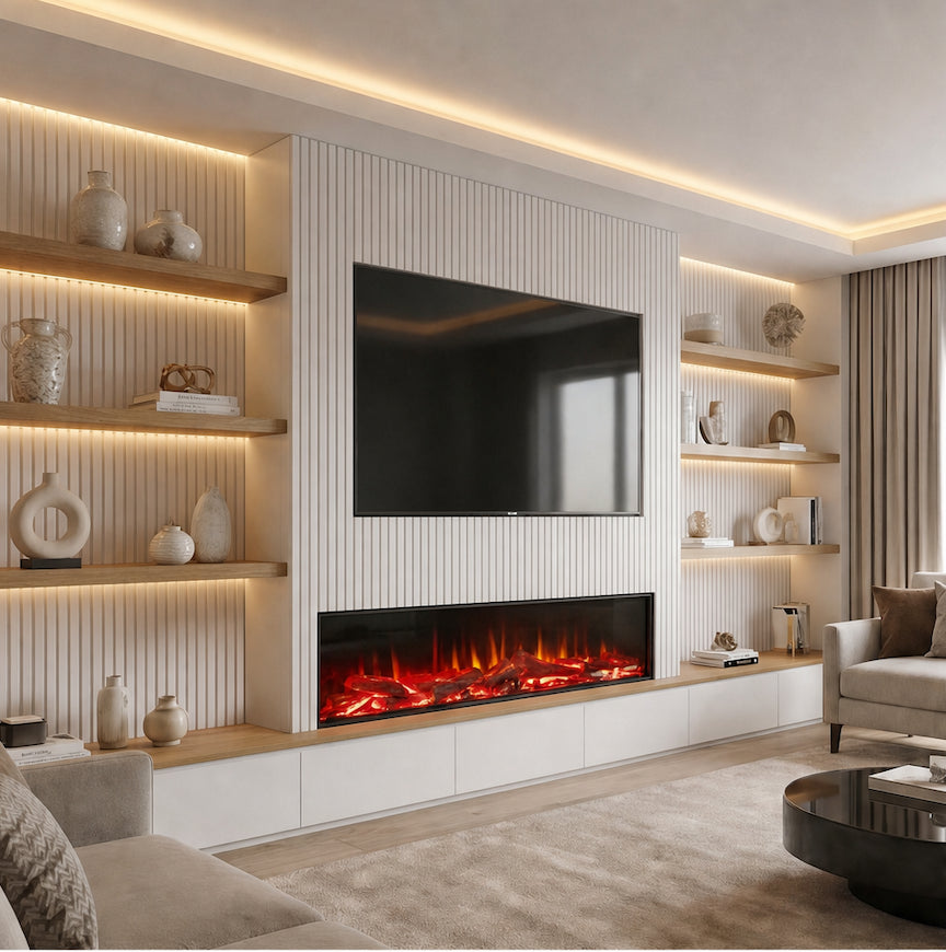 The Enya Flame Slimline Format 3D Electric Fire