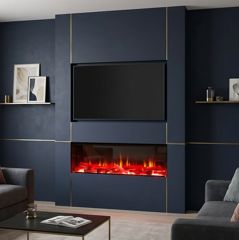 The Enya Flame Slimline Format 3D Electric Fire
