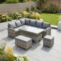 The Harmony Corner Sofa Set with Rising Table | Outdoor Furniture UK