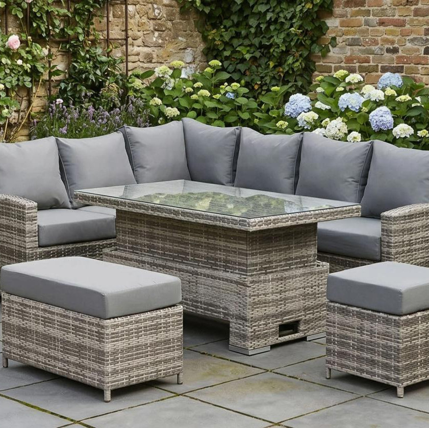 The Harmony Corner Sofa Set with Rising Table | Outdoor Furniture UK