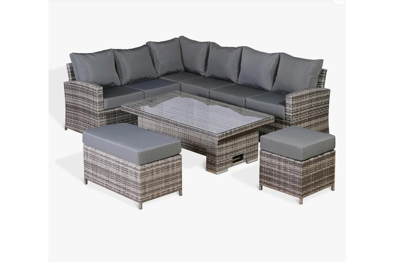The Harmony Corner Sofa Set with Rising Table | Outdoor Furniture UK