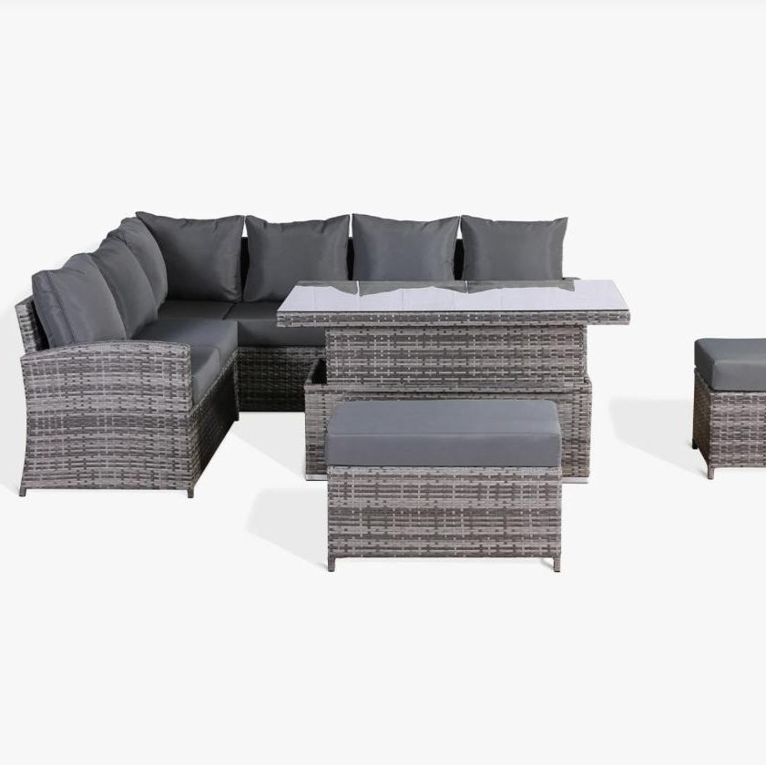The Harmony Corner Sofa Set with Rising Table | Outdoor Furniture UK