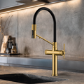 The Chelsea Pull-Out Kitchen Mixer Tap in Brushed Gold | Luxury Kitchen Tap
