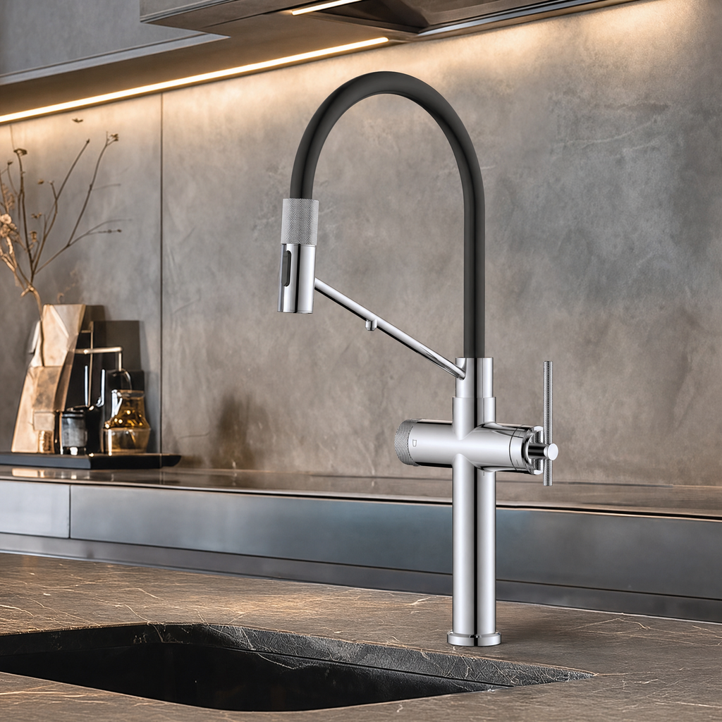 The Chelsea Pull-Out Kitchen Mixer Tap in Chrome | Luxury Kitchen Tap
