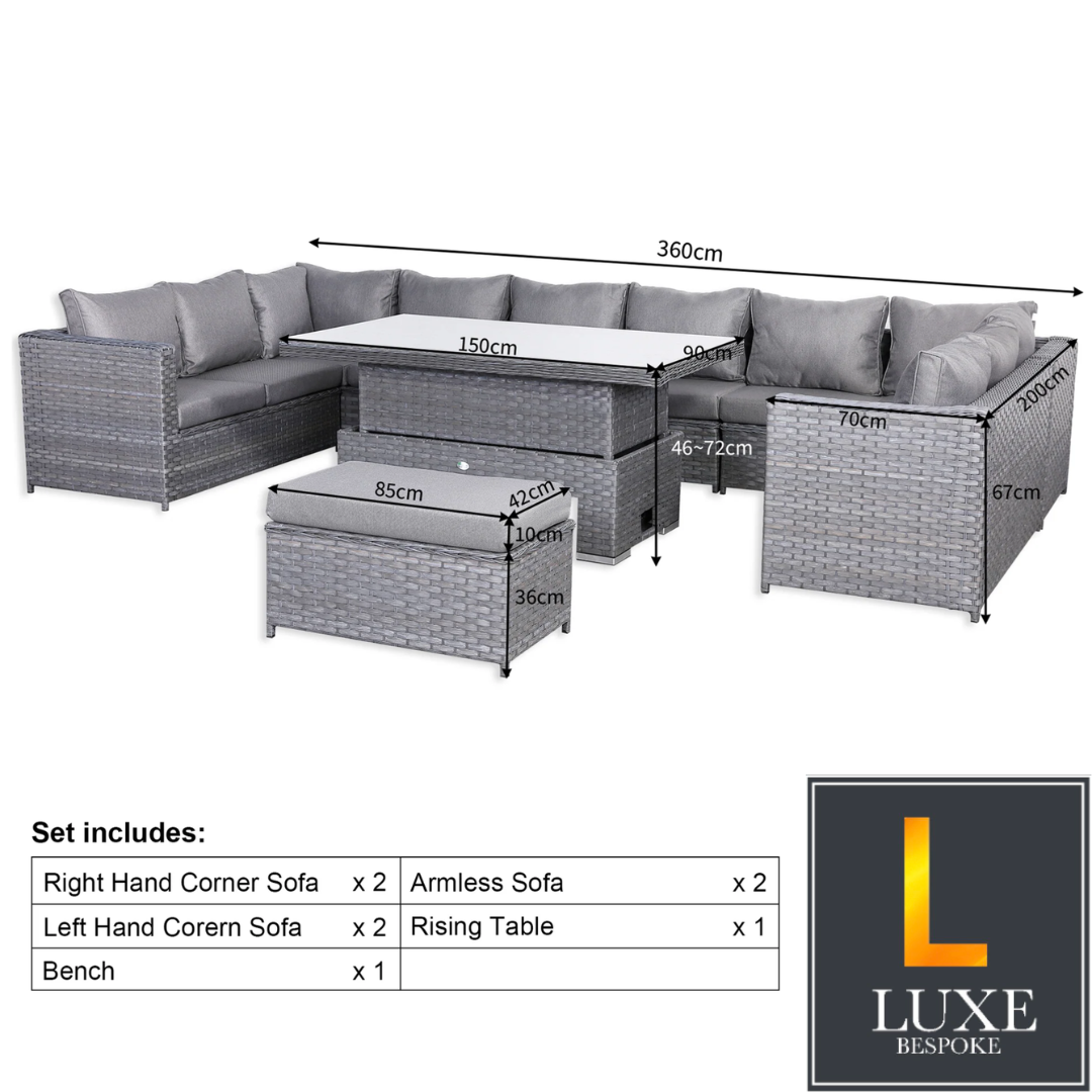 Lusso Large Outdoor Sofa Set
