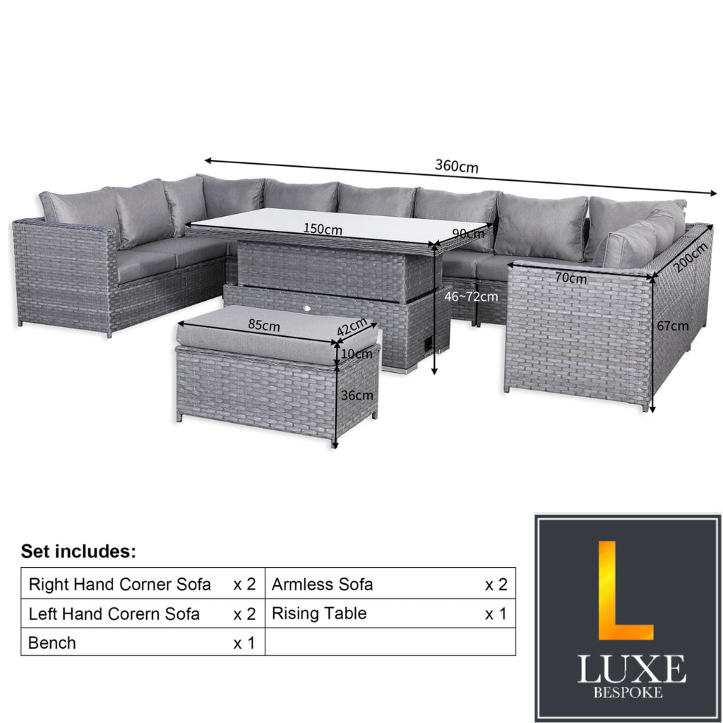 Lusso Large Outdoor Sofa Set