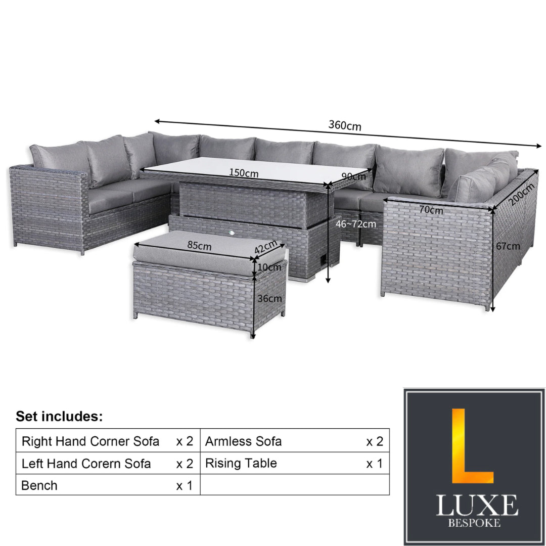 Lusso Large Outdoor Sofa Set