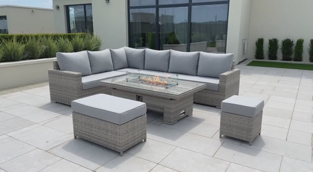 Lucendi Fire Corner Rising Dining Set