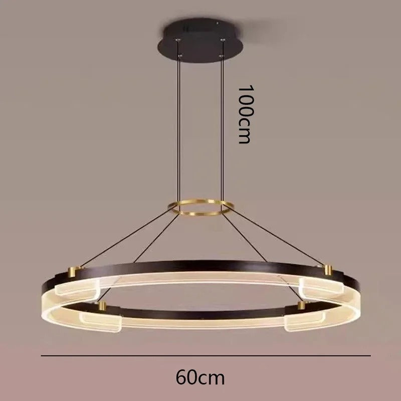 Radiant V1 60cm ring pendant dimensions with 100cm drop