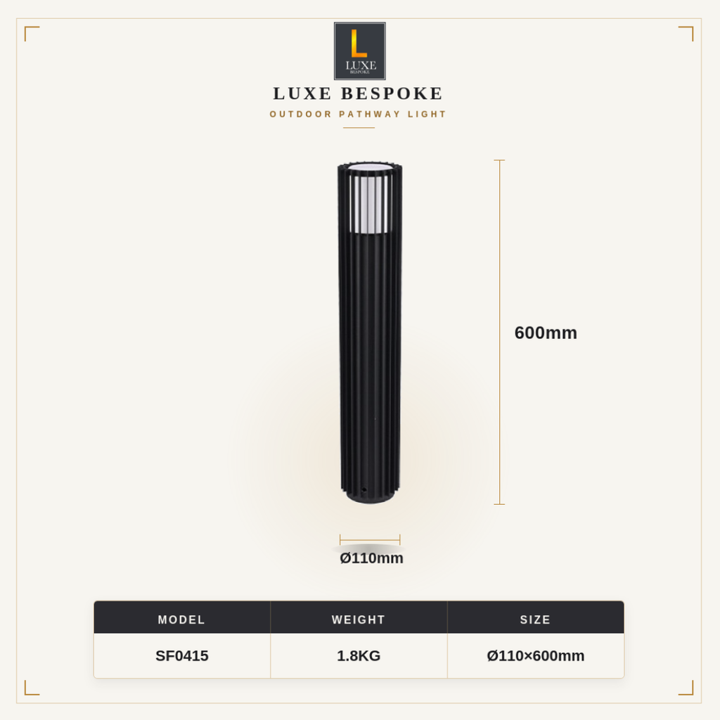 Lucevia Outdoor Bollard Light V1