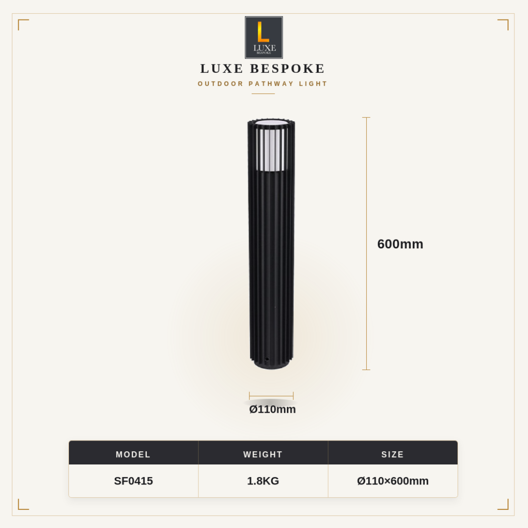 Lucevia Outdoor Bollard Light V1